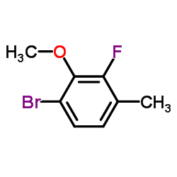 1-Bromo-3-fluoro-2-methoxy-4-methylbenzene结构式