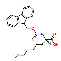 (S)-2-((((9H-Fluoren-9-yl)methoxy)carbonyl)amino)oct-7-enoicacid结构式
