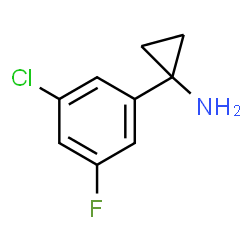 1-(3-chloro-5-fluorophenyl)cyclopropan-1-amine hydrochloride Structure