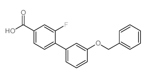 4-(3-苄氧基苯基)-3-氟苯甲酸结构式