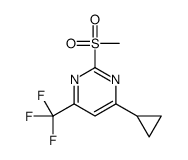 4-Cyclopropyl-2-methanesulfonyl-6-trifluoromethyl-pyrimidine Structure