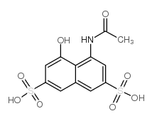 4-Acetamido-5-hydroxynaphthalene-2,7-disulphonic acid Structure