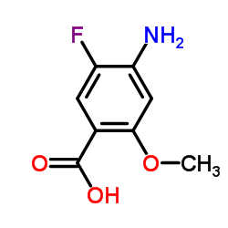 4-Amino-5-fluoro-2-methoxybenzoic acid结构式