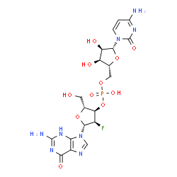 2'-deoxy-2'-fluoroguanylyl-3',5'-cytidine Structure