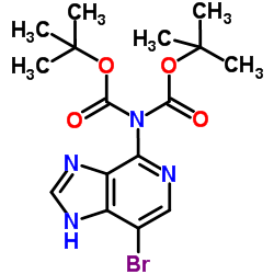 N-{7-溴-1H-咪唑并[4,5-c]吡啶-4-基} -N-[(叔丁氧基)羰基]氨基甲酸叔丁酯结构式