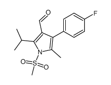 4-(4-Fluorophenyl)-3-formyl-2-isopropyl-5-methyl-1-methylsulfonylpyrrole结构式