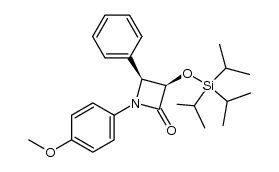 1-(4-Methoxyphenyl)-3-triisopropylsilyloxy-4-phenyl-2-azetidinone结构式