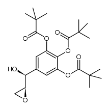 5-((S)-hydroxy((S)-oxiran-2-yl)methyl)benzene-1,2,3-triyl tris(2,2-dimethylpropanoate)结构式