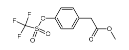 methyl 2-(4-(((trifluoromethyl)sulfonyl)oxy)phenyl)acetate结构式