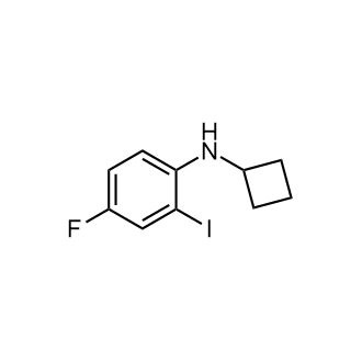N-环丁基-4-氟-2-碘苯胺结构式