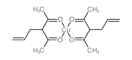 Copper,bis[3-(2-propen-1-yl)-2,4-pentanedionato-kO2,kO4]-, (SP-4-1)- Structure