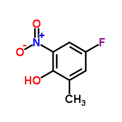 4-氟-2-甲基-6-硝基苯酚结构式
