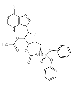 5'-Inosinic acid,6-thio-, diphenyl ester, 2',3'-diacetate (9CI) picture