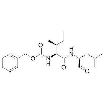 Z-岛-亮氨酸醛结构式