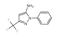 1-苯基-3-(三氟甲基)-1H-吡唑-5-胺结构式