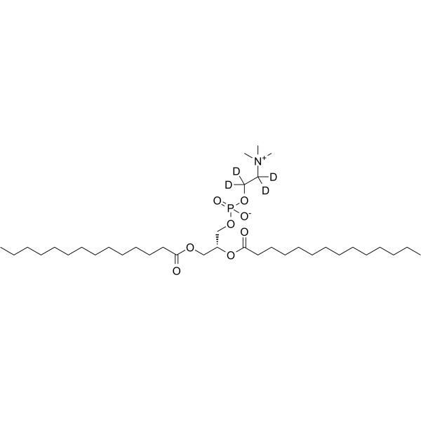 1,2-Dimyristoyl-sn-glycero-3-phosphocholine-d4 Structure