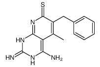 2,4-diamino-6-benzyl-5-methyl-8H-pyrido[2,3-d]pyrimidine-7-thione结构式