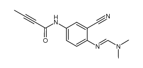 but-2-ynoic acid [3-cyano-4-(dimethylamino-methyleneamino)-phenyl]-amide结构式