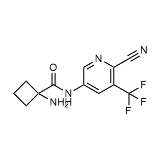 1-氨基-N-(6-氰基-5-(三氟甲基)吡啶-3-基)环丁烷-1-甲酰胺结构式