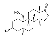 19-hydroxy-5α-androstan-3β-ol-17-one结构式