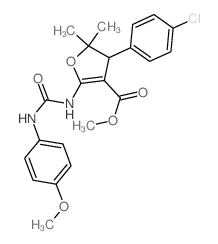 methyl 4-(4-chlorophenyl)-2-[(4-methoxyphenyl)carbamoylamino]-5,5-dimethyl-4H-furan-3-carboxylate Structure