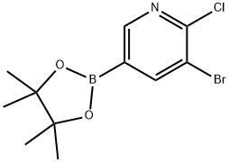 3-溴-2-氯吡啶-5-硼酸频哪醇酯结构式
