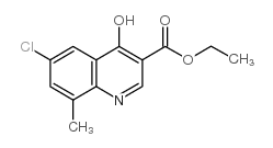 6-氯-8-甲基-4-氧代-1,4-二氢-3-喹啉羧酸乙酯结构式
