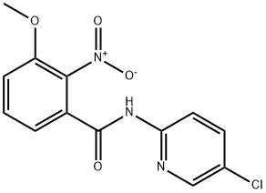 N-(5-chloro-2-pyridinyl)-2-nitro-3-methoxyphenylcarboxamide结构式