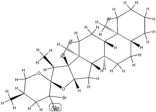 (22S,25R)-23,23-Dibromo-5α-spirostane结构式