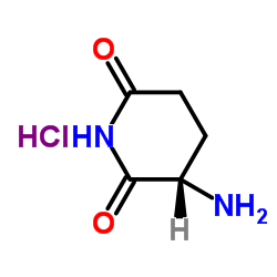 (3S)-3-Amino-2,6-piperidinedione hydrochloride (1:1)结构式