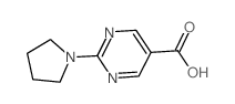 2-吡咯烷-1-嘧啶-5-羧酸结构式
