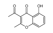 3-acetyl-5-hydroxy-2-methylchromen-4-one结构式