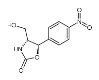 (4R,5R)-5-(4-nitrophenyl)-4-hydroxymethyl-1,3-oxazolidin-2-one结构式