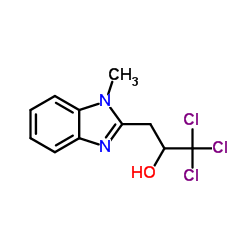 Propan-2-ol, 1,1,1-trichloro-3-(1-methyl-2-benzimidazolyl)- Structure