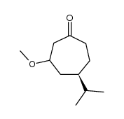 (5R)-5-isopropyl-3-methoxycycloheptanone结构式