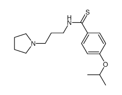 p-Isopropoxy-N-[3-(1-pyrrolidinyl)propyl]thiobenzamide Structure