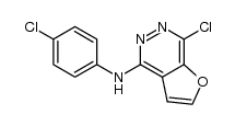7-chloro-4-[N-(4-chlorophenyl)amino]-[2,3-d]furopyridazine结构式
