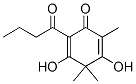 3,5-Dihydroxy-2,4,4-trimethyl-6-butanoyl-2,5-cyclohexadien-1-one结构式