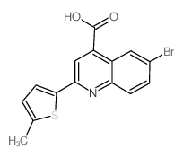 6-BROMO-2-(5-METHYLTHIOPHEN-2-YL)QUINOLINE-4-CARBOXYLICACID Structure
