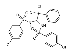 1,1-dichloro-2,2-bis(4-chlorophenylsulfonylamino)-1-phenylethane结构式