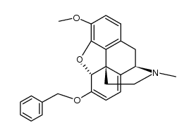 6-benzyloxy-4,5α-epoxy-3-methoxy-17-methylmorfina-6,8(14)-diene结构式