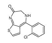 5-(2-chlorophenyl)-1,3-dihydro-2H-thieno(2,3-e)(1,4)diazepin-2-one结构式