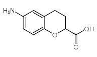 6-氨基-3,4-二氢-2H-1-苯并吡喃-2-羧酸结构式