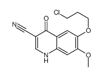 6-(3-Chloropropoxy)-7-methoxy-4-oxo-1,4-dihydro-3-quinolinecarbon itrile结构式
