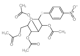 4-硝基苯基2,3,4,6-四-O-乙酰基-bD-硫代吡喃半乳糖苷结构式