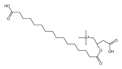 [(2R)-3-carboxy-2-(15-carboxypentadecanoyloxy)propyl]-trimethylazanium Structure