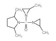 1-bis(2-methylaziridin-1-yl)phosphoryl-2,5-dimethyl-pyrrolidine结构式