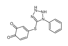 4-(1-苯基四唑基-4-硫)-1,2-苯二酚结构式