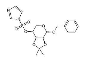 benzyl 4-O-(imidazol-1-ylsulfonyl)-2,3-O-isopropylidene-β-L-xylopyranoside Structure