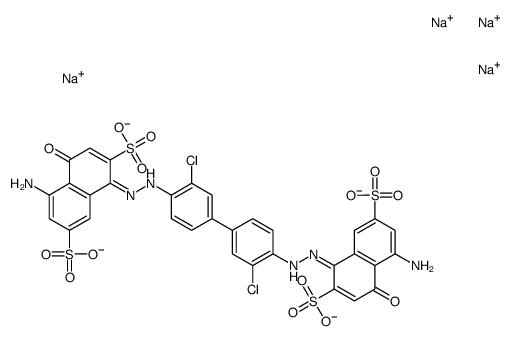 tetrasodium,(1Z)-5-amino-1-[[4-[4-[(2Z)-2-(5-amino-4-oxo-2,7-disulfonatonaphthalen-1-ylidene)hydrazinyl]-3-chlorophenyl]-2-chlorophenyl]hydrazinylidene]-4-oxonaphthalene-2,7-disulfonate Structure